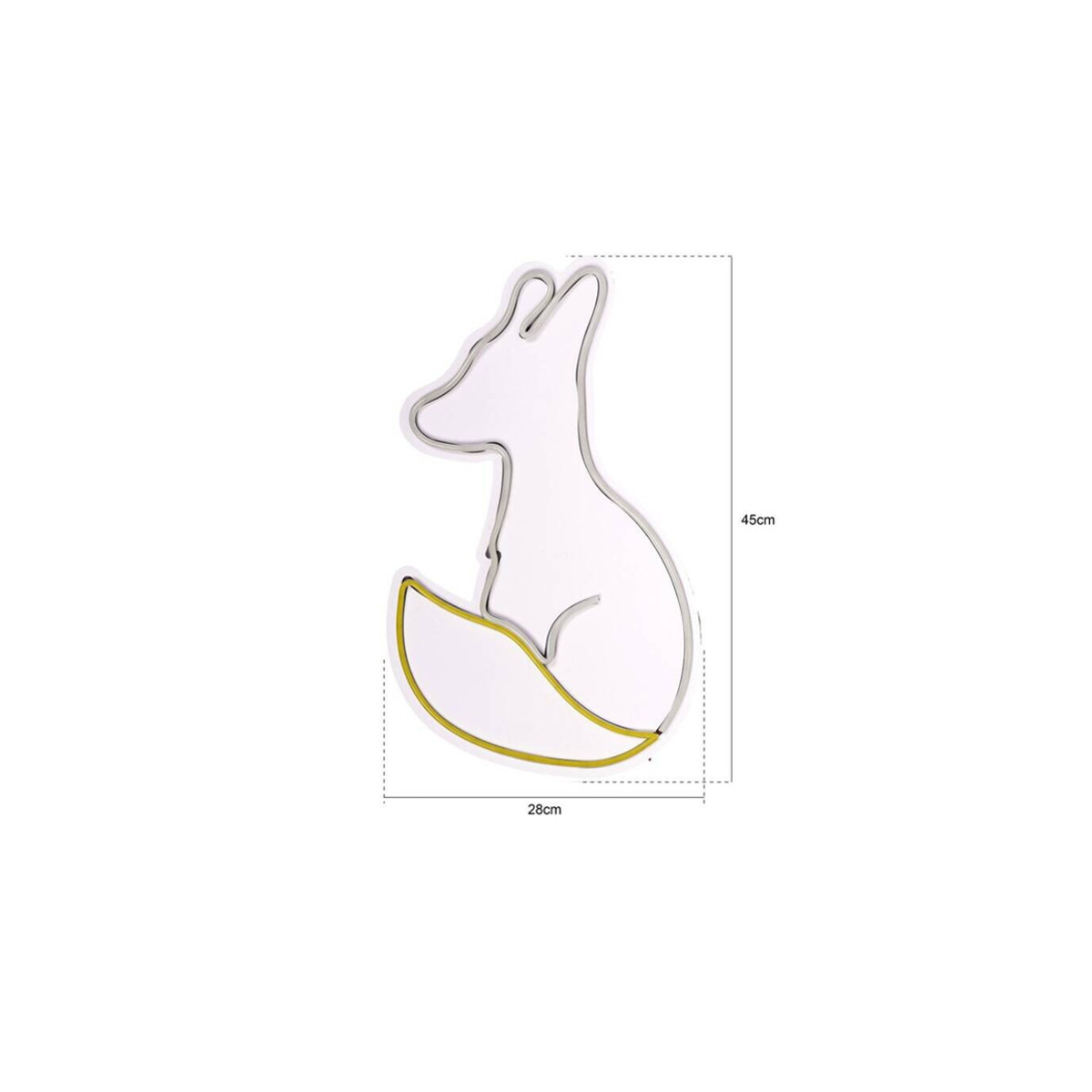 Opviq LED-Wandleuchte in Weiß und Gelb aus Kunststoff, B/H/T: 28 x 45 x 3 cm - Bild 4