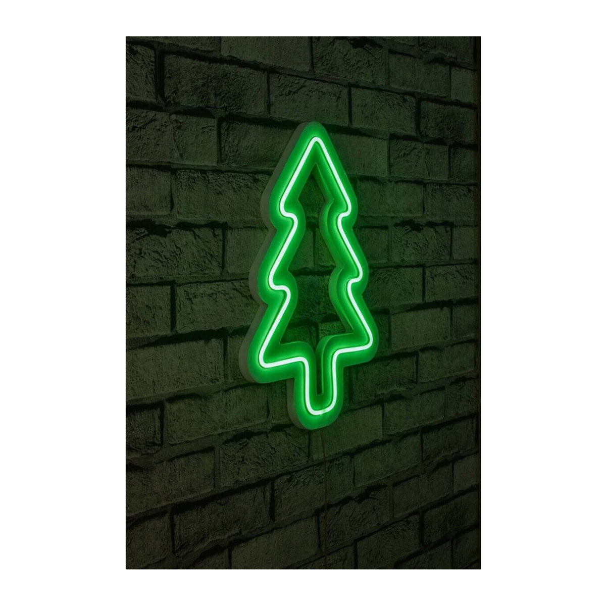 Opviq LED-Wandleuchte minimalistisch in Grün aus Kunststoff, Warmweiß, B/H/T: 21 x 30 x 2 cm - Bild 3