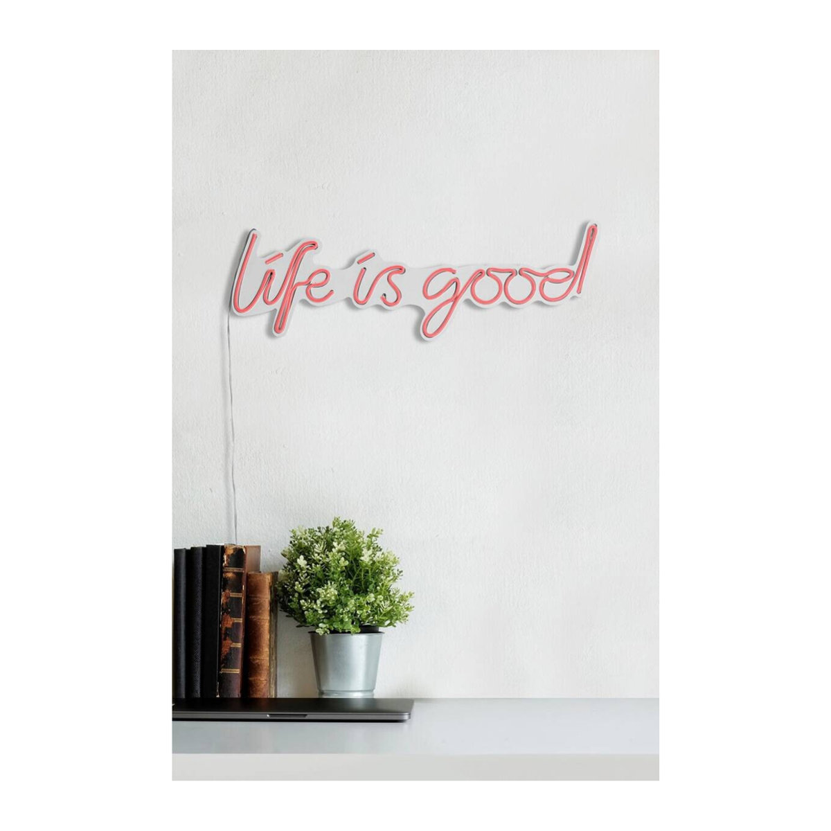 Opviq LED-Wandleuchte modern in Rosa aus Kunststoff B/H/T: 57 x 18 x 2 cm - Bild 2