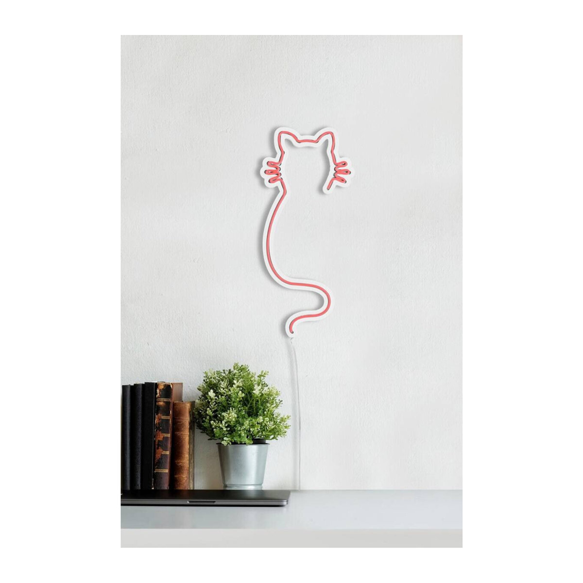 Opviq Moderne LED-Wandleuchte aus Kunststoff in Rosa, B/H/T: 22 x 48 x 2 cm - Bild 3