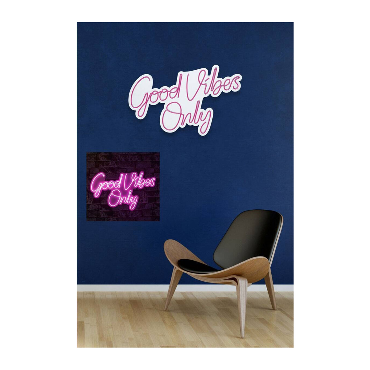 Opviq Moderne LED-Wandleuchte in Rosa aus Kunststoff, B/H/T: 62 x 37 x 2 cm - Bild 2