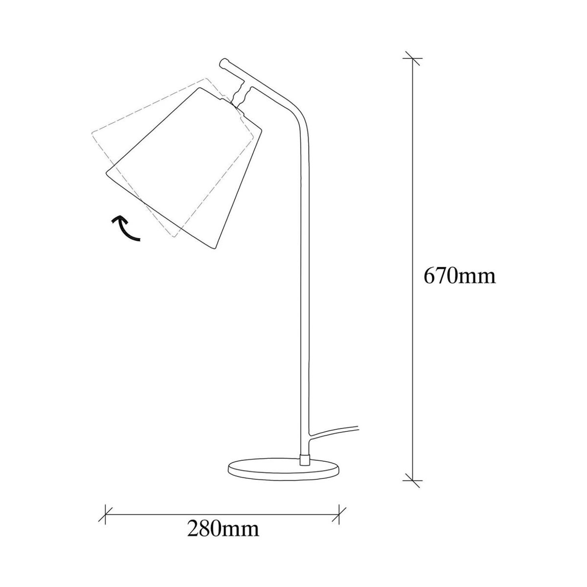 Opviq Tischleuchte Modern Schwarz Metall E27 B/H/T: 28 x 67 x 16 cm - Bild 2