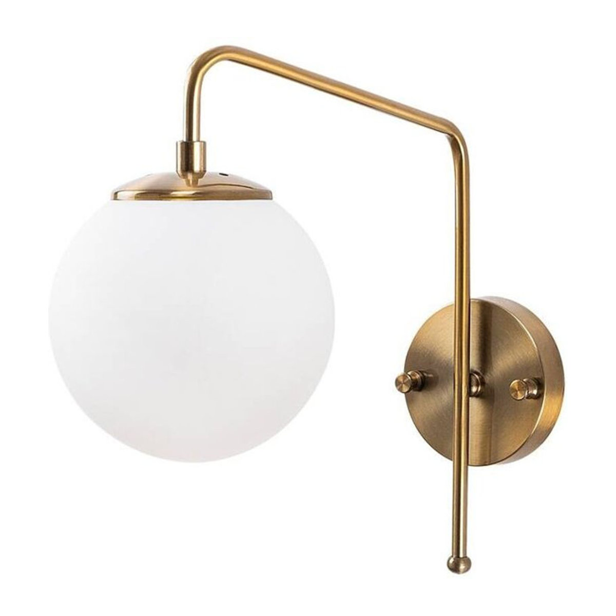 Opviq Wandleuchte aus Glas und Metall in Kupfer, Design im Retro- und Skandinavischen Stil, E14, B/H/T: 32 x 32 x 15 cm - Bild 1