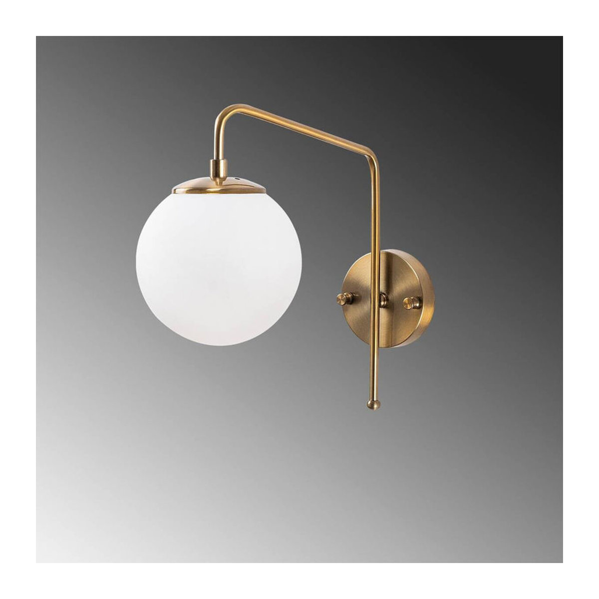 Opviq Wandleuchte aus Glas und Metall in Kupfer, Design im Retro- und Skandinavischen Stil, E14, B/H/T: 32 x 32 x 15 cm - Bild 3