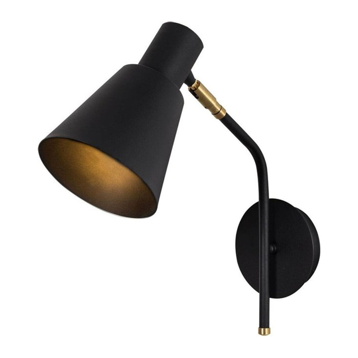 Opviq Wandleuchte Sivani in Schwarz und Gold aus Metall mit E27 Fassung, B: 36 cm, H: 40 cm, T: 15 cm - Bild 1