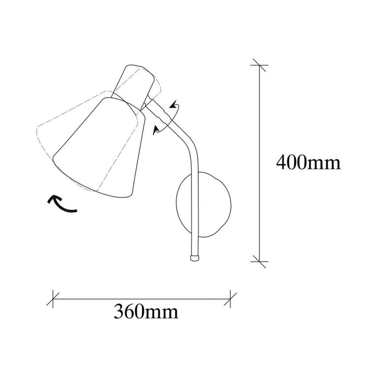 Opviq Wandleuchte Sivani in Schwarz und Gold aus Metall mit E27 Fassung, B: 36 cm, H: 40 cm, T: 15 cm - Bild 4