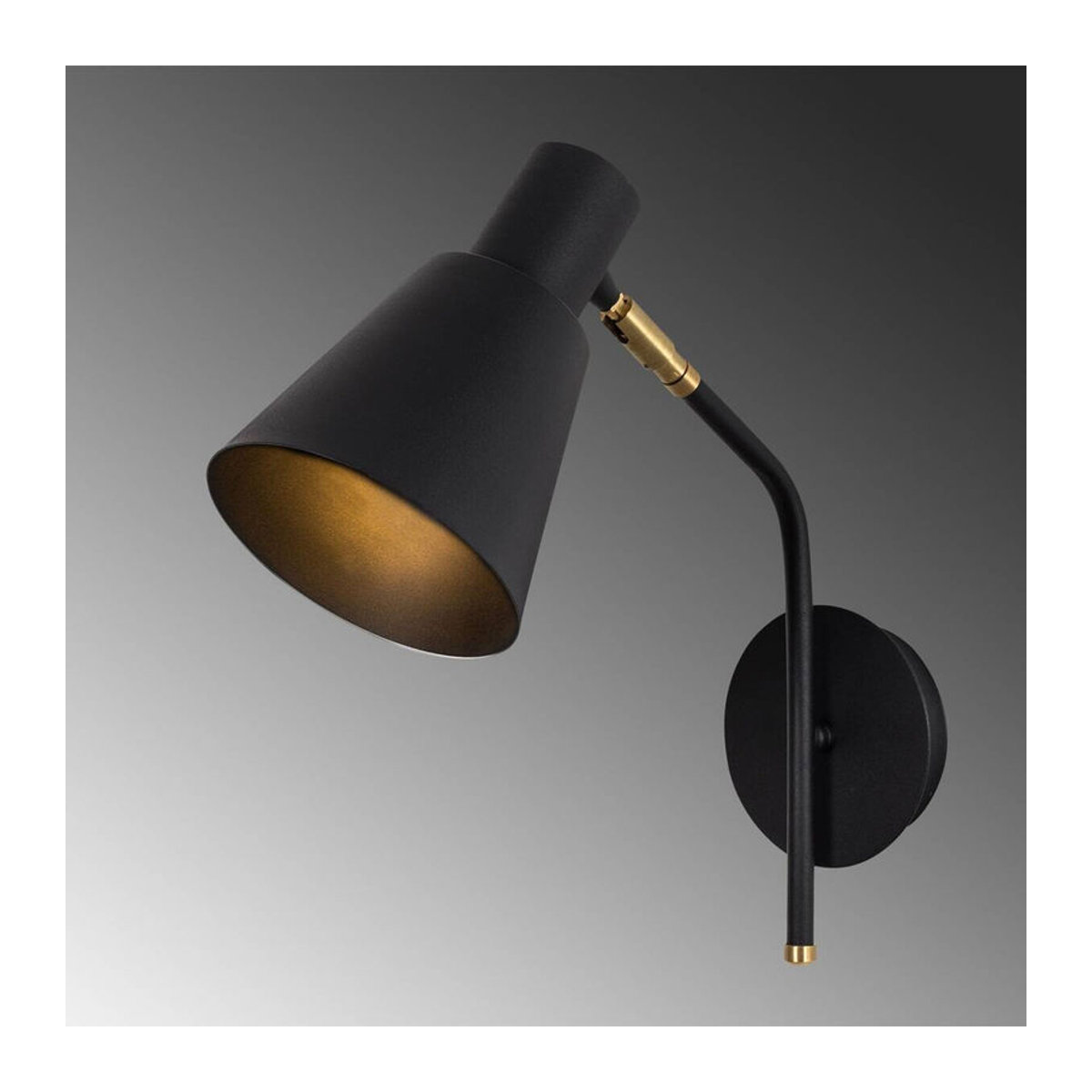 Opviq Wandleuchte Sivani in Schwarz und Gold aus Metall mit E27 Fassung, B: 36 cm, H: 40 cm, T: 15 cm - Bild 5
