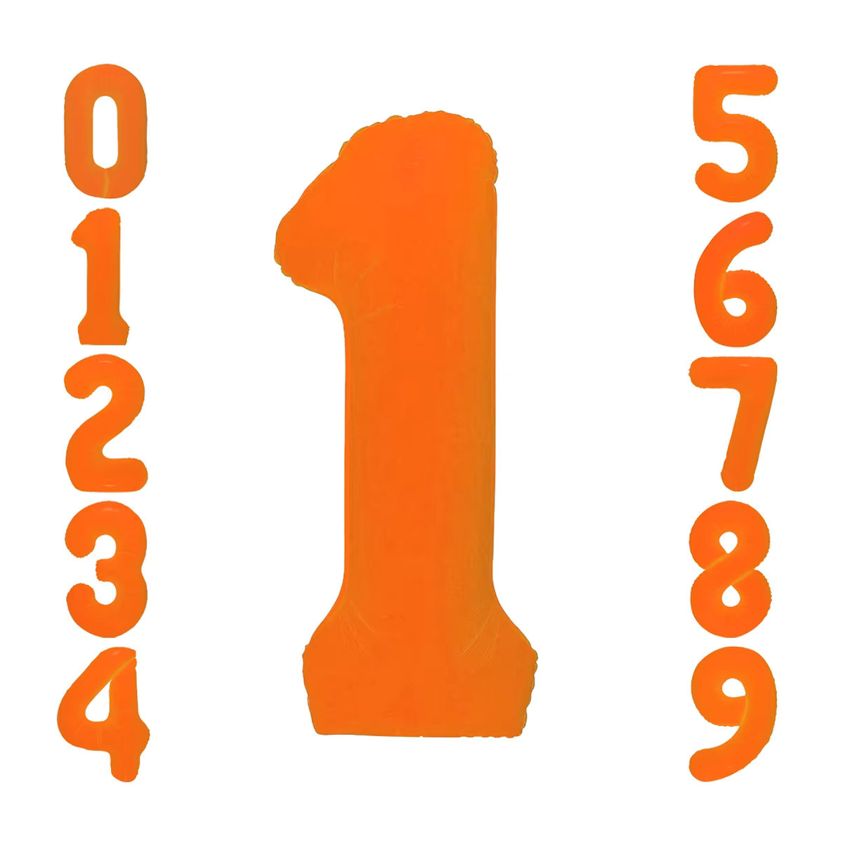Orange Neonfluoreszierende Digitale Aluminiumfolienballons 0-9 für deine Partydekoration, 40 Zoll (Breite: 101,6 cm) - Bild 3