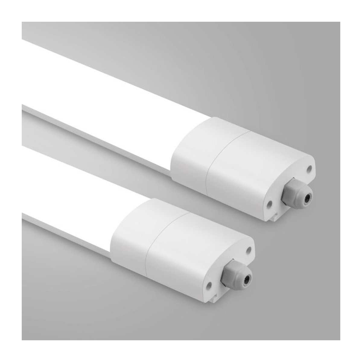 Oraymin 2er-Pack Verbindbare LED-Nassraumleuchte Weiß, 45W, 4950LM, IP66 Wasserdichte Deckenlampe für Keller und Garage - Bild 1