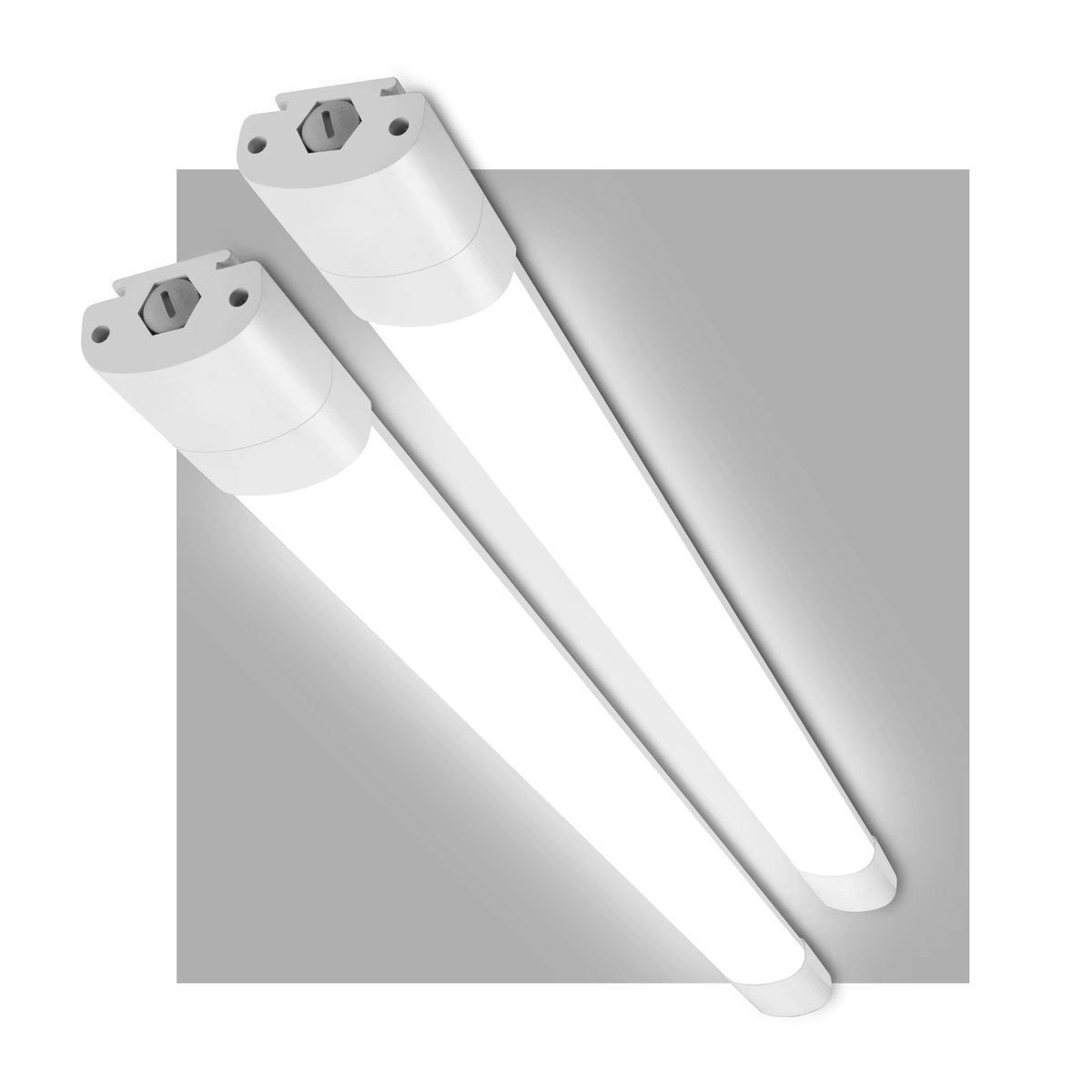 Oraymin 2er-Pack Verbindbare LED-Nassraumleuchte Weiß, 45W, 4950LM, IP66 Wasserdichte Deckenlampe für Keller und Garage - Bild 6