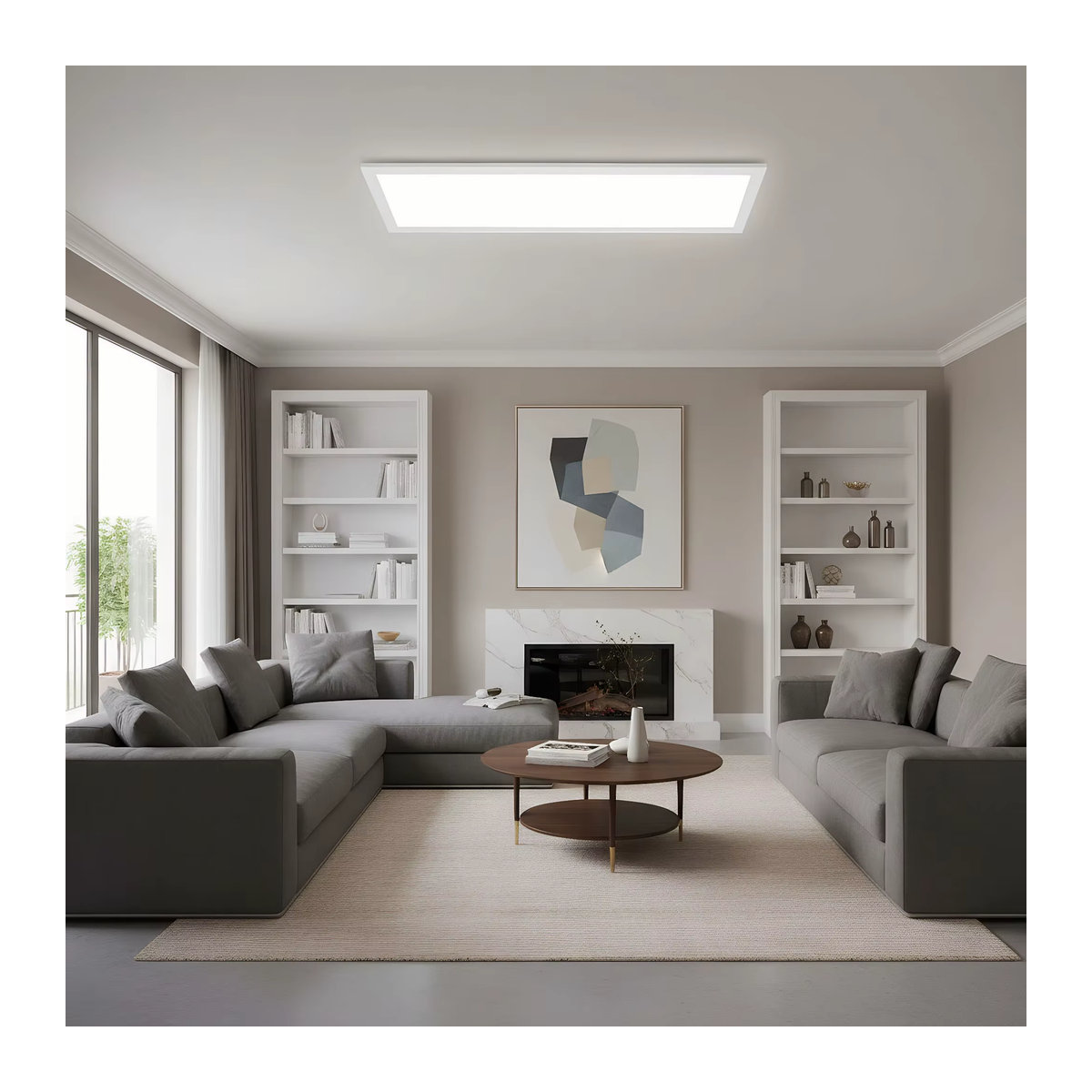 Oraymin 3er Set LED-Deckenleuchten dimmbar mit Fernbedienung Weiß B/T/H: 58 x 20 cm, 24W, 2400LM, 3000K-6500K Modern Minimalistisch - Bild 6