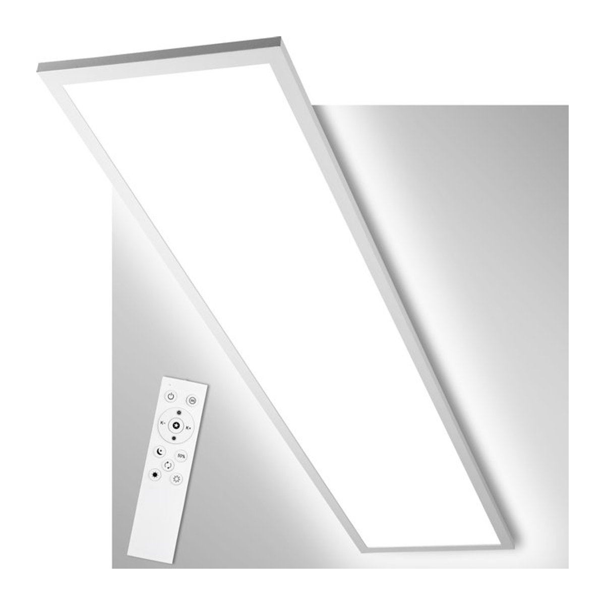 Oraymin LED Deckenlampe Weiß, dimmbar mit Fernbedienung, 36W, 3960LM, B/L: 120 x 30 cm - Bild 1