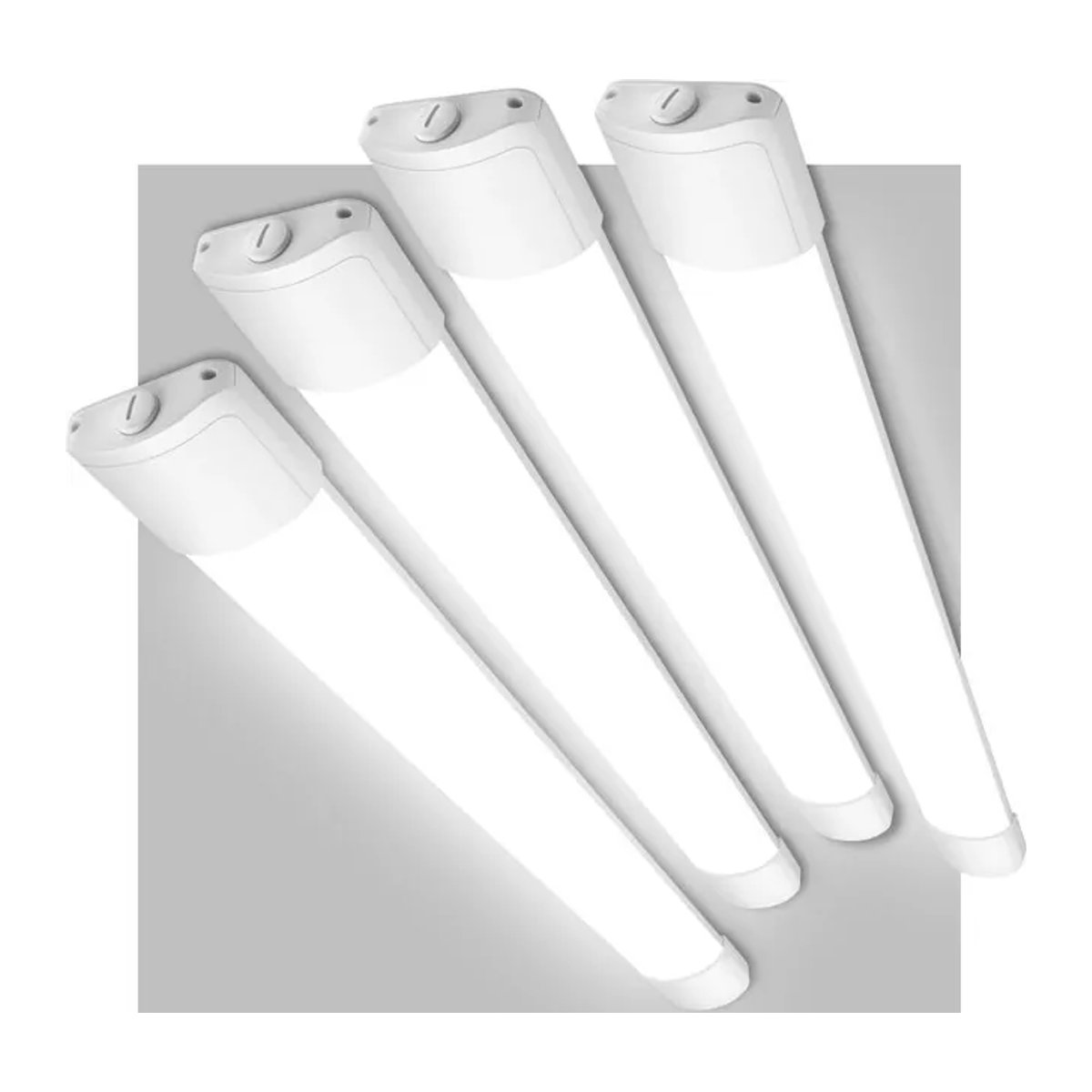 Oraymin LED-Röhrenleuchte IP65 wasserdicht, 20 W, 2200 lm, Neutralweiß, 60 cm Länge, weiße Deckenlampe für Garage und Werkstatt - Bild 1