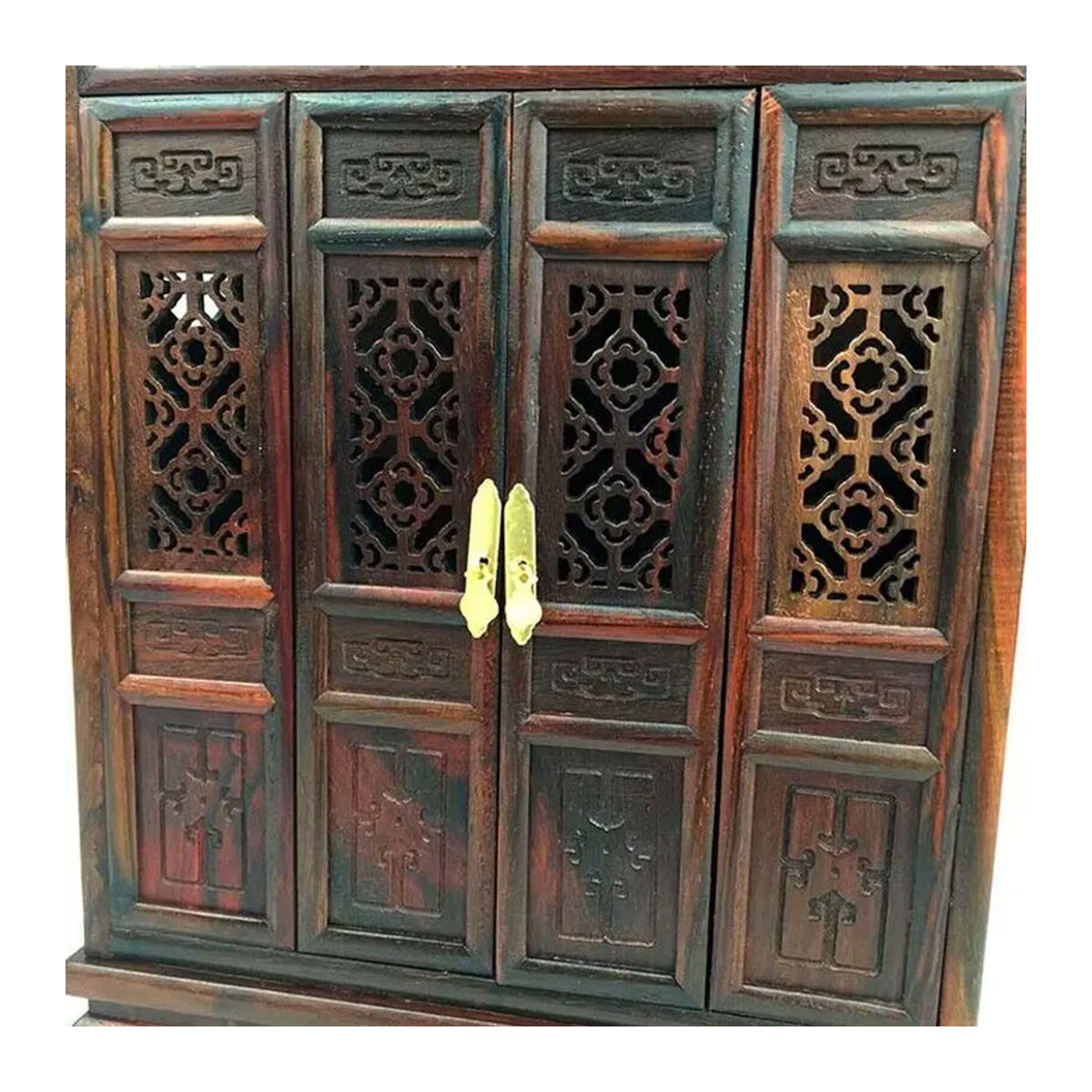 Orientalischer Buddha-Altar Butsudan Schrein aus Holz in Braun als tragbare Zen-Gebetsdekoration - Bild 5
