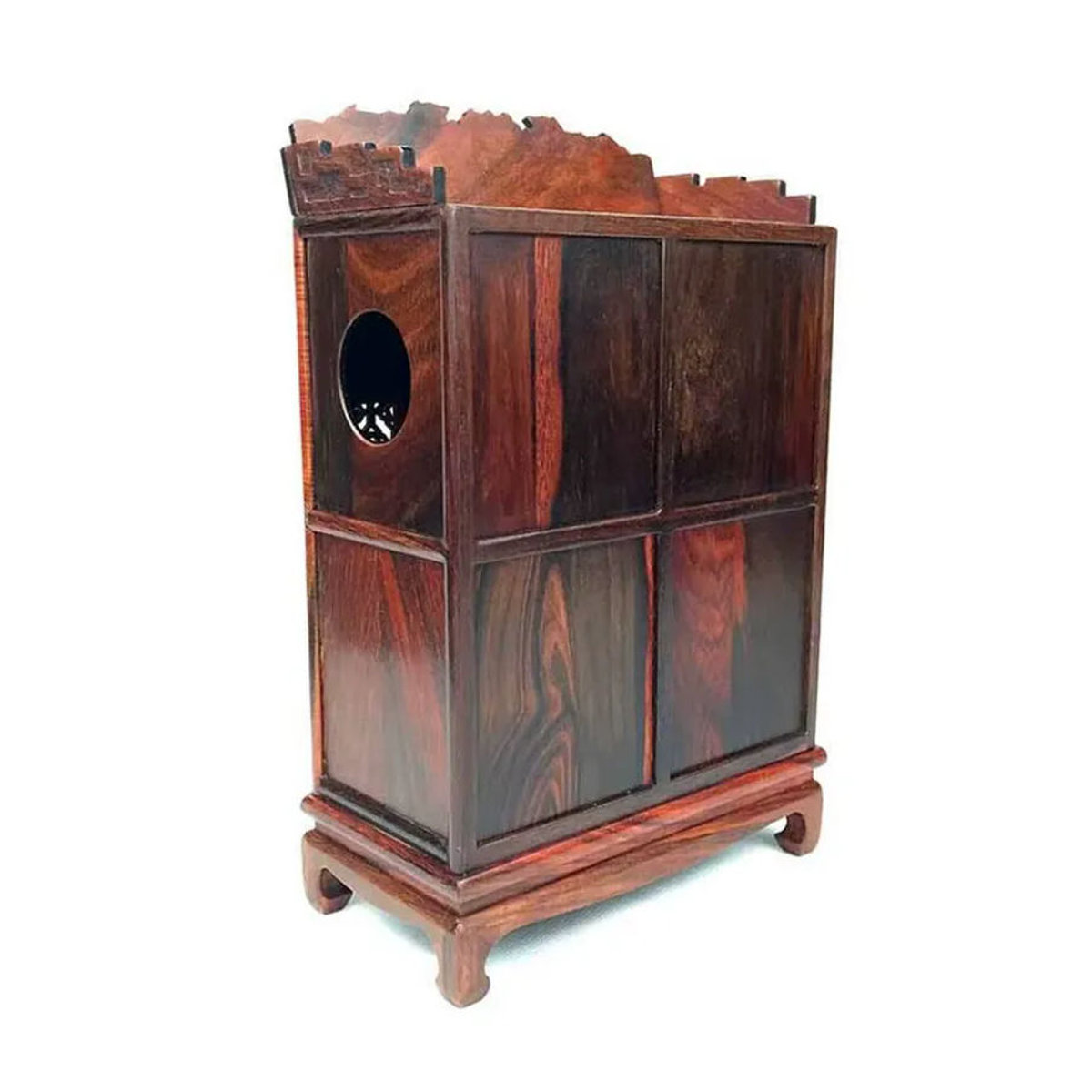 Orientalischer Buddha-Altar Butsudan Schrein aus Holz in Braun als tragbare Zen-Gebetsdekoration - Bild 6