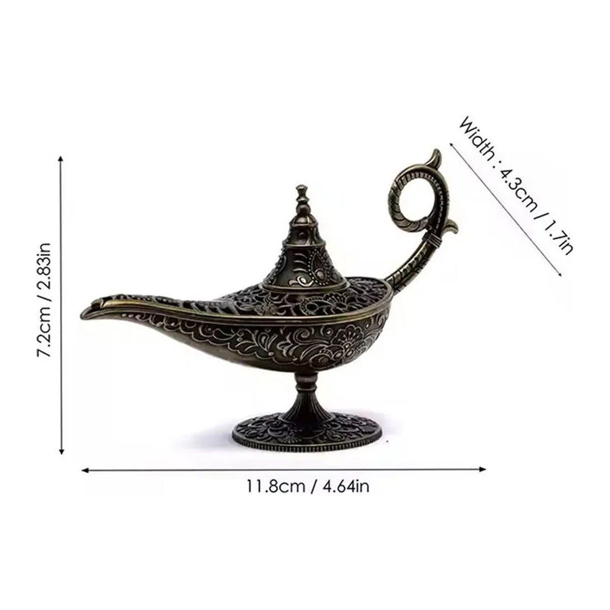 Orientalischer Metall-Räucherstäbchenhalter in Gold mit floralem Design von Hoeaden - Bild 1