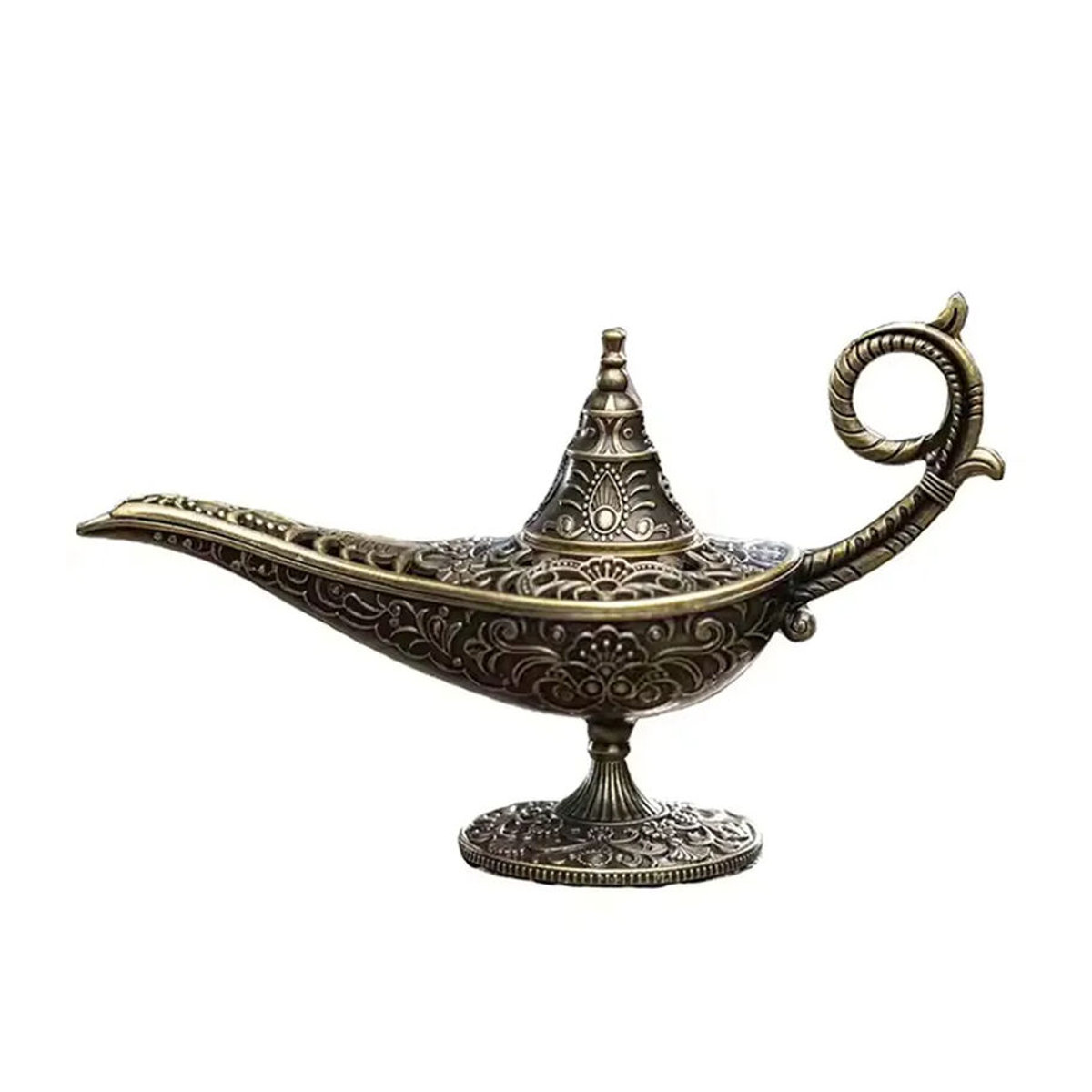 Orientalischer Metall-Räucherstäbchenhalter in Gold mit floralem Design von Hoeaden - Bild 5