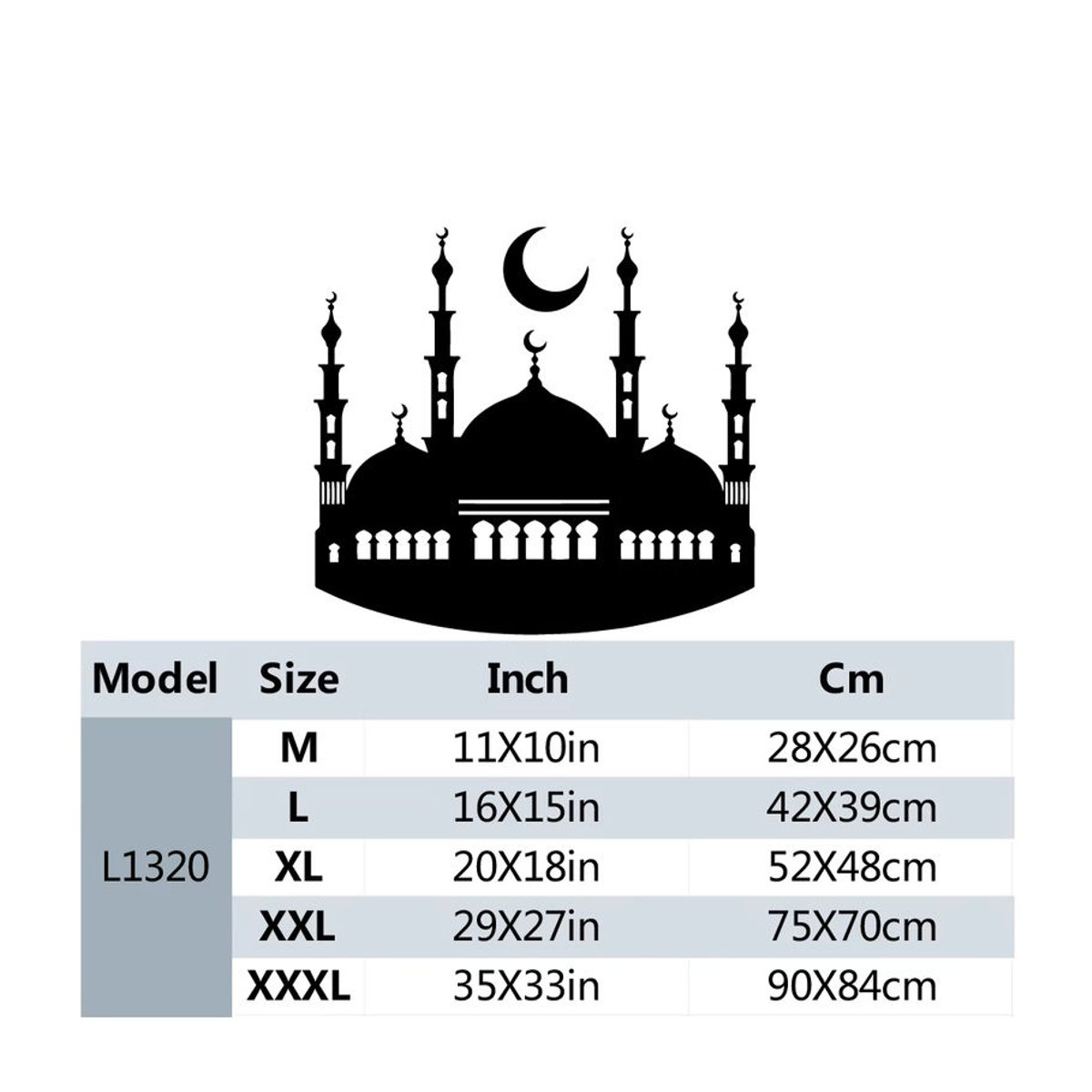Orientalischer Wandaufkleber mit Moschee und Mond Symbol in Schwarz zur Wanddekoration - Bild 2
