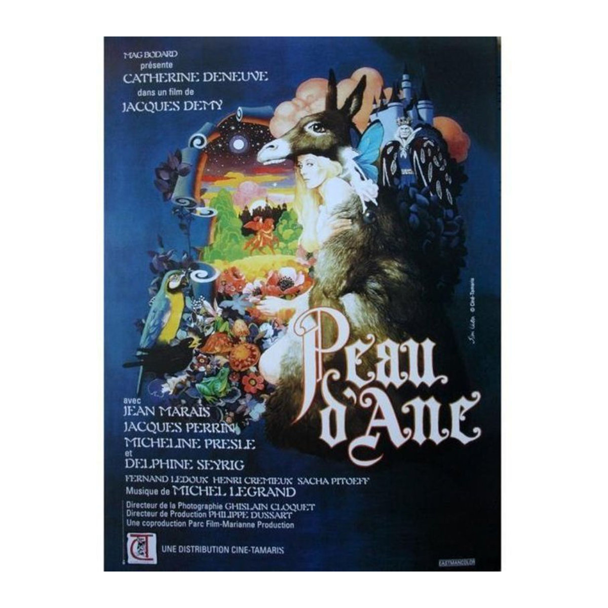 Originales Filmplakat Peau d'Ane von Jacques Demy, Vintage Kinoposter aus Papier, mehrfarbig, B: 53 cm, H: 40 cm - Bild 1