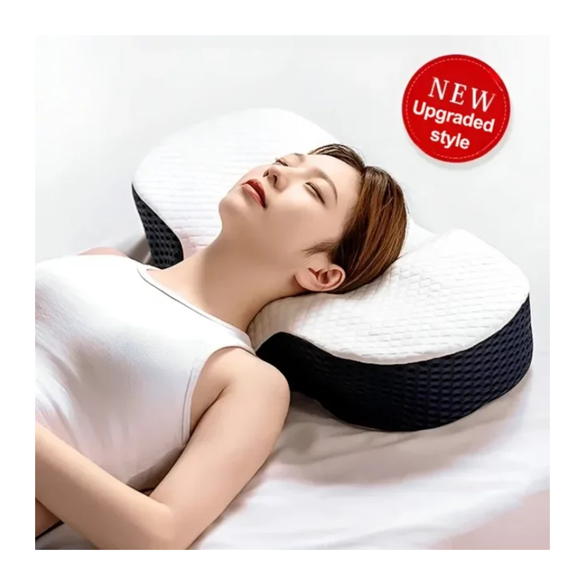 Orthopädisches Memory Foam Nackenkissen zur Unterstützung von Kopf und Hals für erholsamen Schlaf - Bild 1