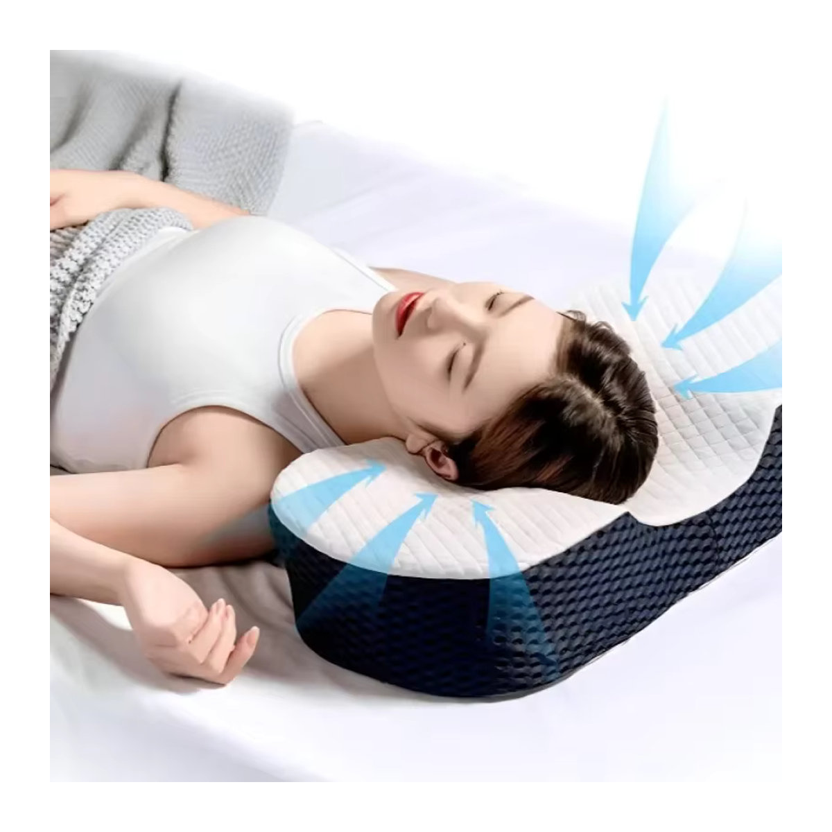 Orthopädisches Memory Foam Nackenkissen zur Unterstützung von Kopf und Hals für erholsamen Schlaf - Bild 2