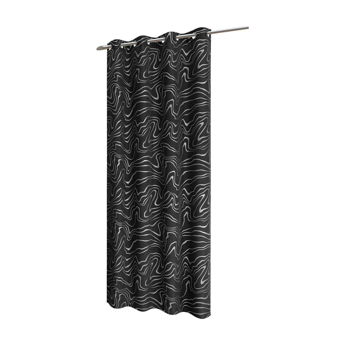 Ösenvorhang Samoa von POCOline in Schwarz, B/H: 135 x 245 cm - Bild 2