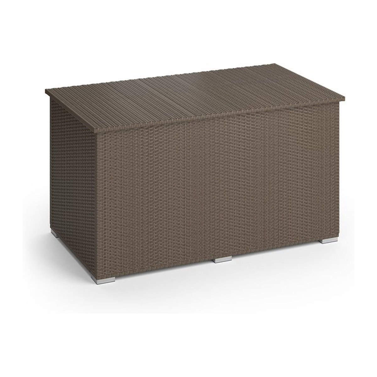 Oskar XXL Polyrattan Kissenbox 950L Auflagenbox in Braun - Bild 1
