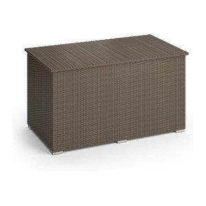 Oskar XXL Polyrattan Kissenbox 950L Auflagenbox in Braun