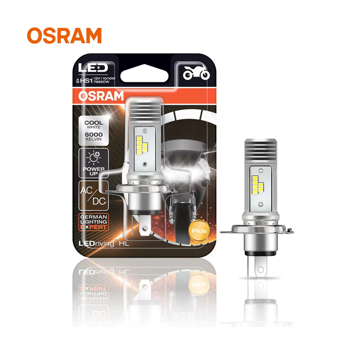 Osram LEDriving Motorrad-Scheinwerfer LED HS1 PX43T 10/10W 12V Kaltweiß 6000K - Bild 1