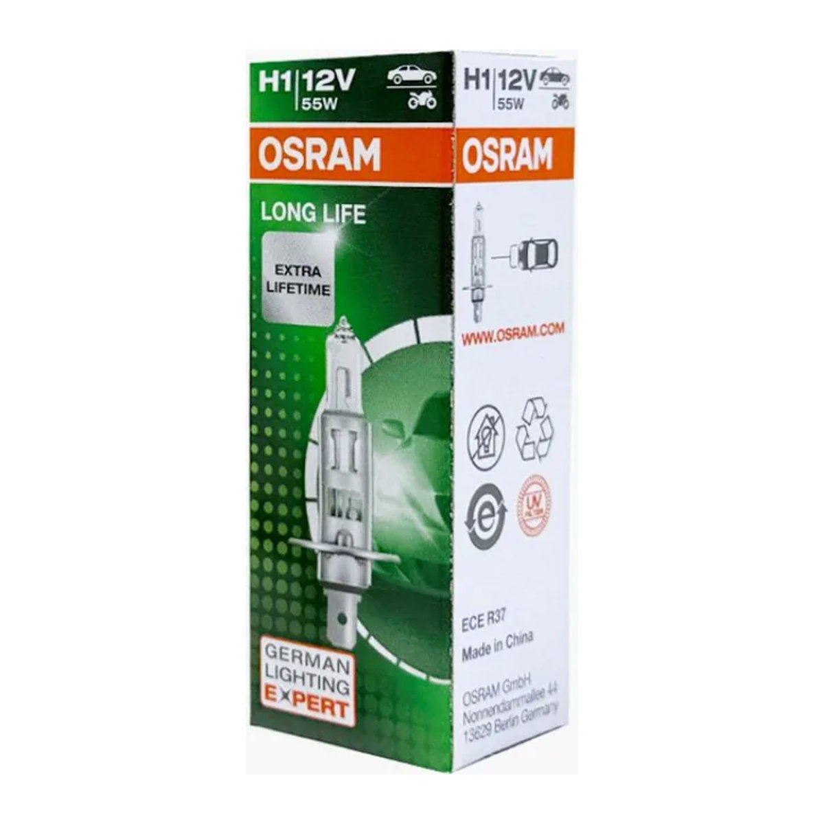Osram ULTRA LIFE H1 Halogen-Autolampe 12V 55W PX26d - Bild 1
