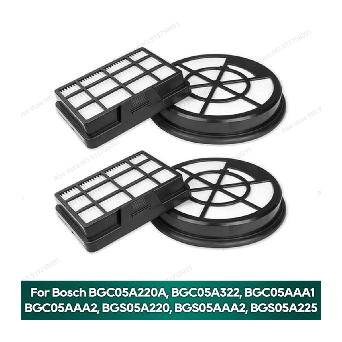 OSSIEAO Filter kompatibel für Bosch Staubsauger BGC05A220A BGC05A322 BGC05AAA1 BGC05AAA2 BGC05X20GB BGS05A220 BGS05A221 BGS05A222 BGS05A225 in Schwarz - Bild 1