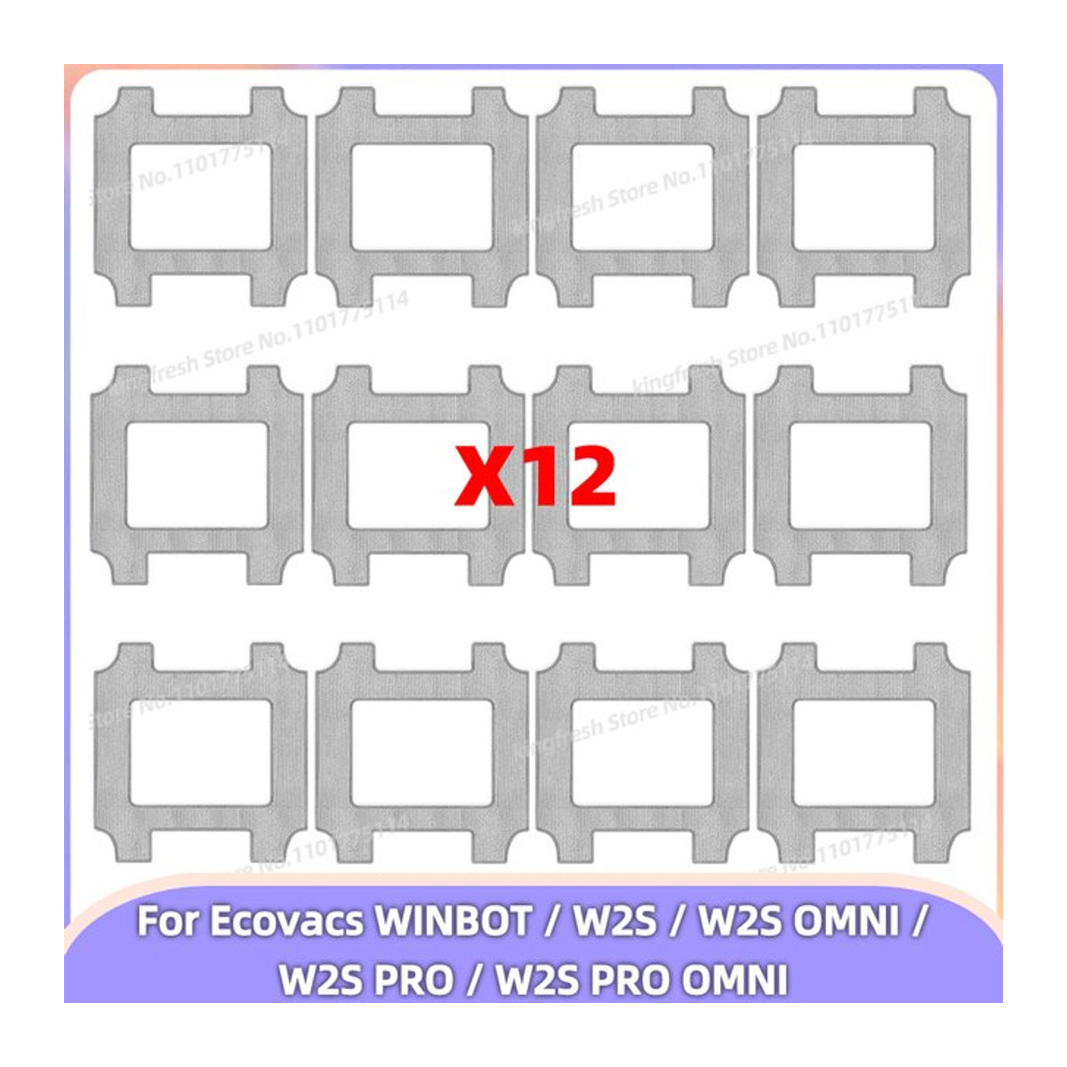 OSSIEAO Wischpads und Wischtücher in Grau für Ecovacs WINBOOT W2S PRO, W2S und W2S OMNI - Bild 1