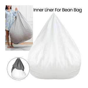 OTAUTAU Ersatzbezug für Sitzsack und Pouf, waschbarer Lazy Sofa Innenfutter ohne Füllung, Farbe: Weiß