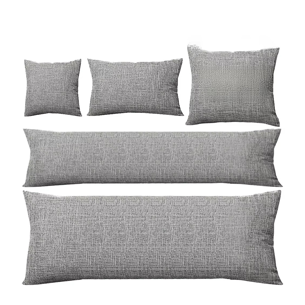 Otautau Kissenbezug aus Baumwolle und Leinen für Schlafsofa, Kopfteil oder Couch Rückenlehne und lange Körperkissen - Bild 6