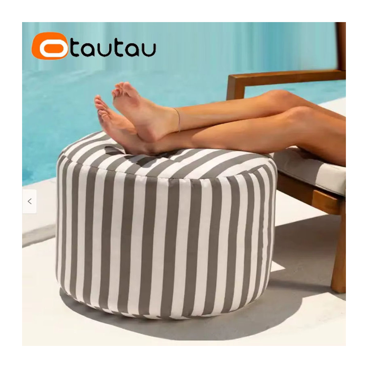OTAUTAU Outdoor Big Bean Bag Pouf Cover Schwimmbad Ottomane Fußstütze Hocker JD043 ohne Füllung - Bild 3