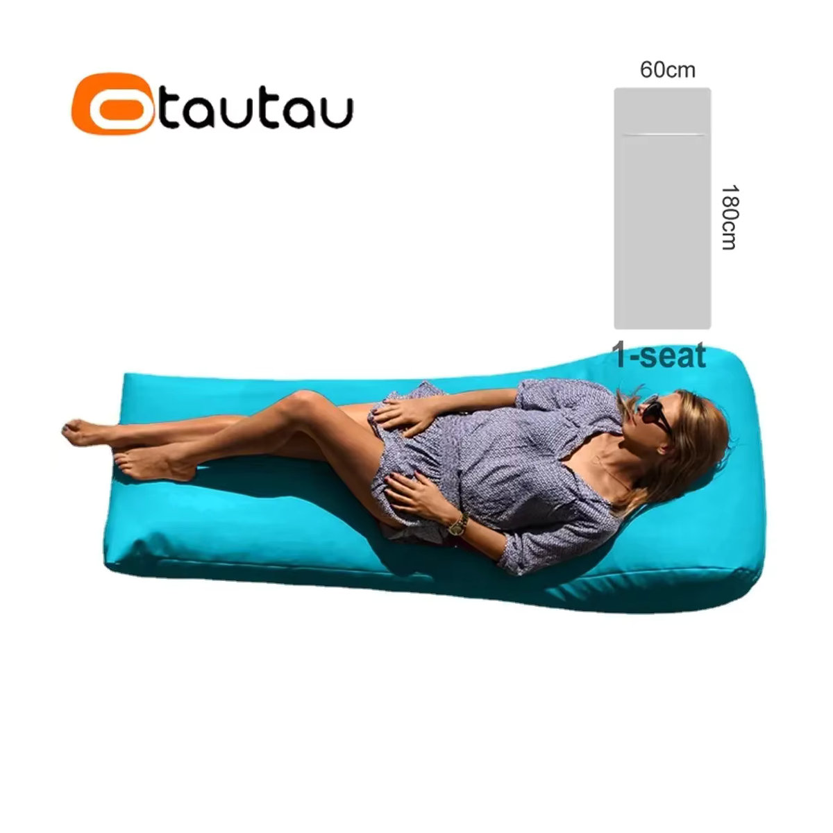Otautau Outdoor Chaiselongue Hocker Abdeckung wasserdicht für Garten und Schwimmbad in Anthrazit oder Blau - Bild 1