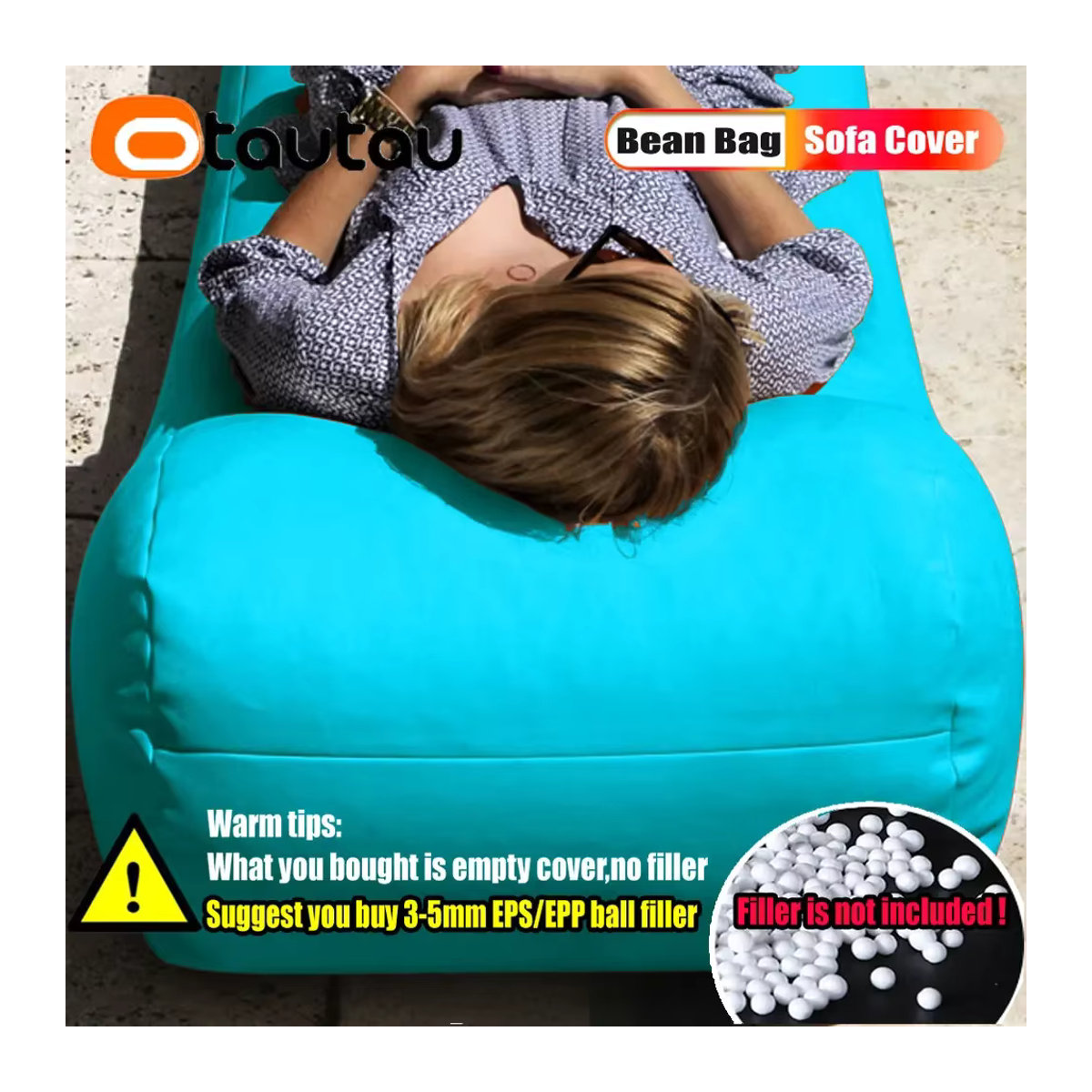 Otautau Outdoor Chaiselongue Hocker Abdeckung wasserdicht für Garten und Schwimmbad in Anthrazit oder Blau - Bild 3