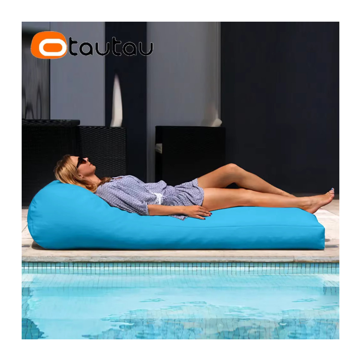 Otautau Outdoor Chaiselongue Hocker Abdeckung wasserdicht für Garten und Schwimmbad in Anthrazit oder Blau - Bild 4