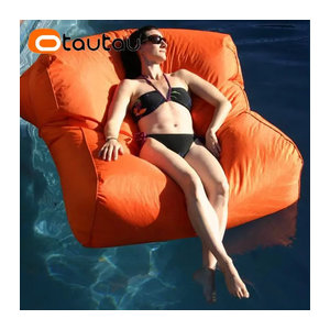 Otautau Schwimmende Sitzsack Liege aus Polyester für den Pool in Grün oder Orange