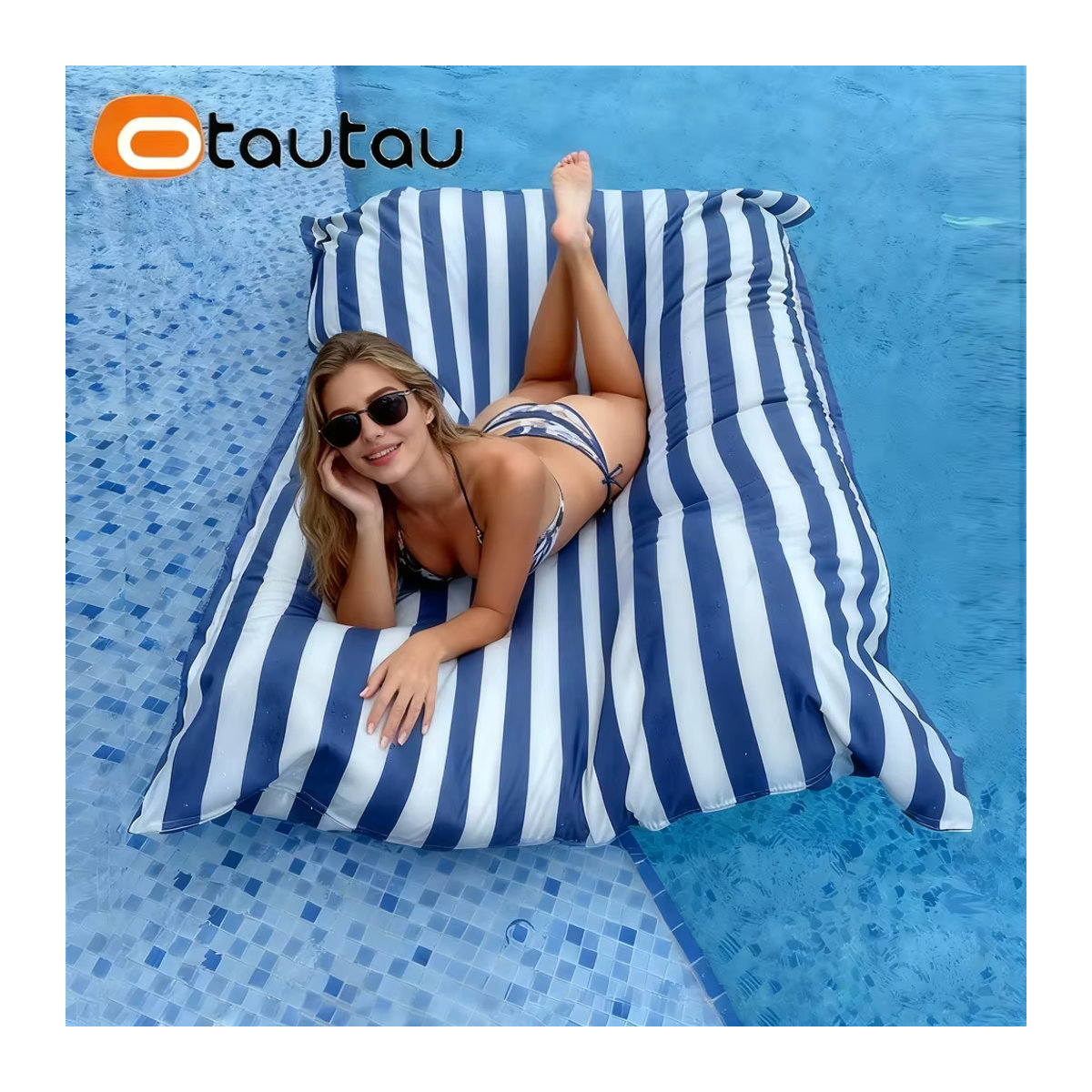 Otautau Schwimmender Sitzsack als Outdoor-Puff für Garten und Strand, quadratisch, Modell sf081 - Bild 4
