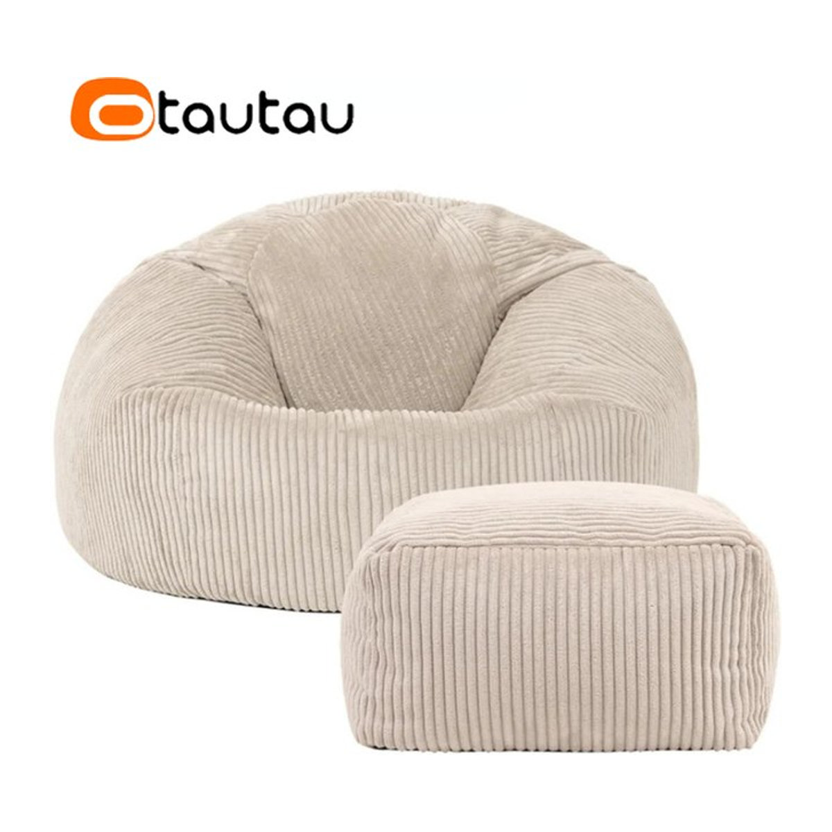OTAUTAU Sitzsack Bezug aus Flanell und Samt für Boden-Sitzsack, Pouf oder Ottomane, Modell DD025 - Bild 1