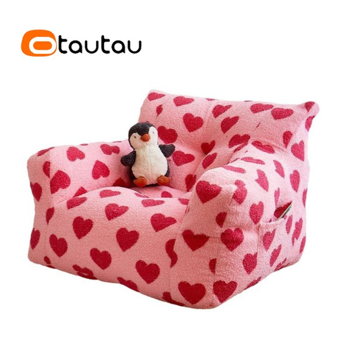 Otautau Sitzsack Bezug aus Fleece für Kinder von 3 bis 8 Jahren in Schwarz oder Rosa ohne Füllung - Bild 1