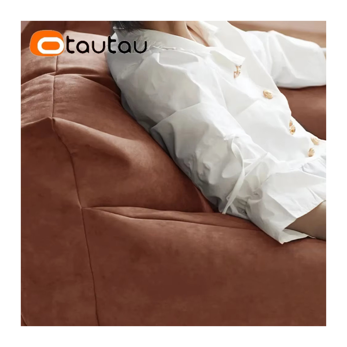 Otautau Sitzsack Bezug aus wasserdichtem Wildleder für Garten und Outdoor in Grün oder Braun ohne Füllung - Bild 3