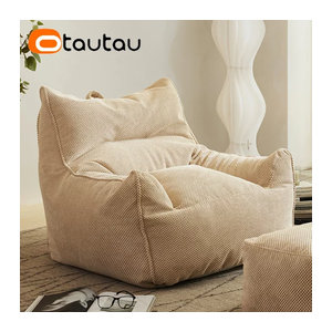 Otautau Waffel Sitzsack Bezug für Boden- und Eckensitzsessel in Grau und Beige