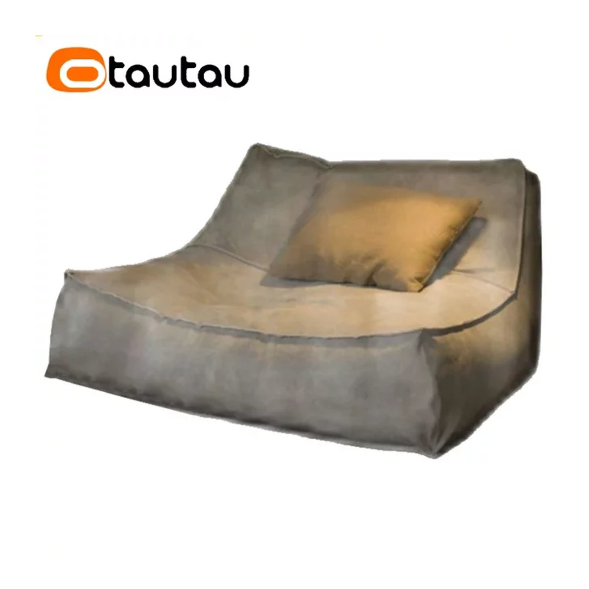 Otautau Wasserdichte Wildleder Chaiselongue Hocker Abdeckung für Outdoor Sitzsack und Ottomane in Grau - Bild 1