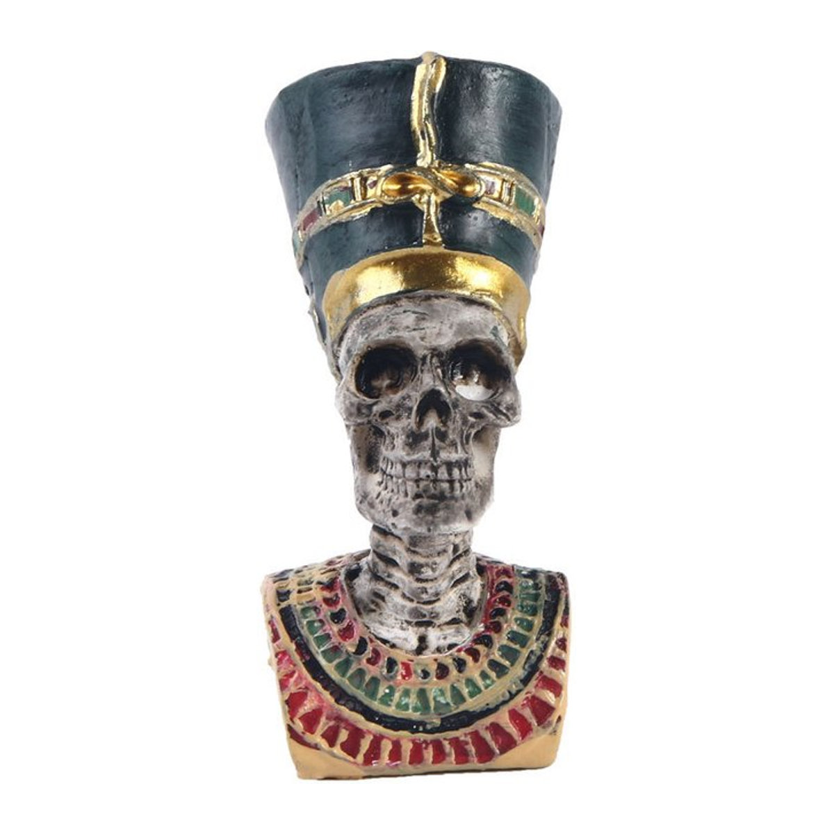 Otmagelu Ägypten Pharao Kleopatra Mumie Skulptur aus Kunstharz in Grau und Mehrfarbig als dekorative Statue für dein Zuhause oder Büro - Bild 1