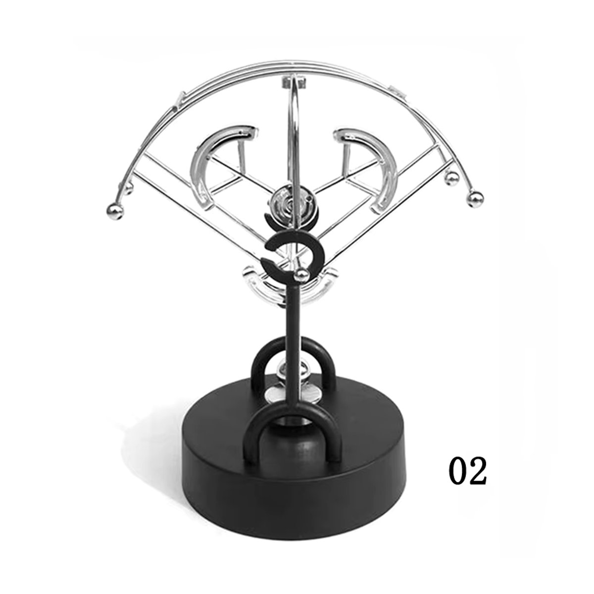 Otmagelu Newton Pendel aus Metall in Silber als Physik-Deko und Lernornament für Kinder und Erwachsene - Bild 4