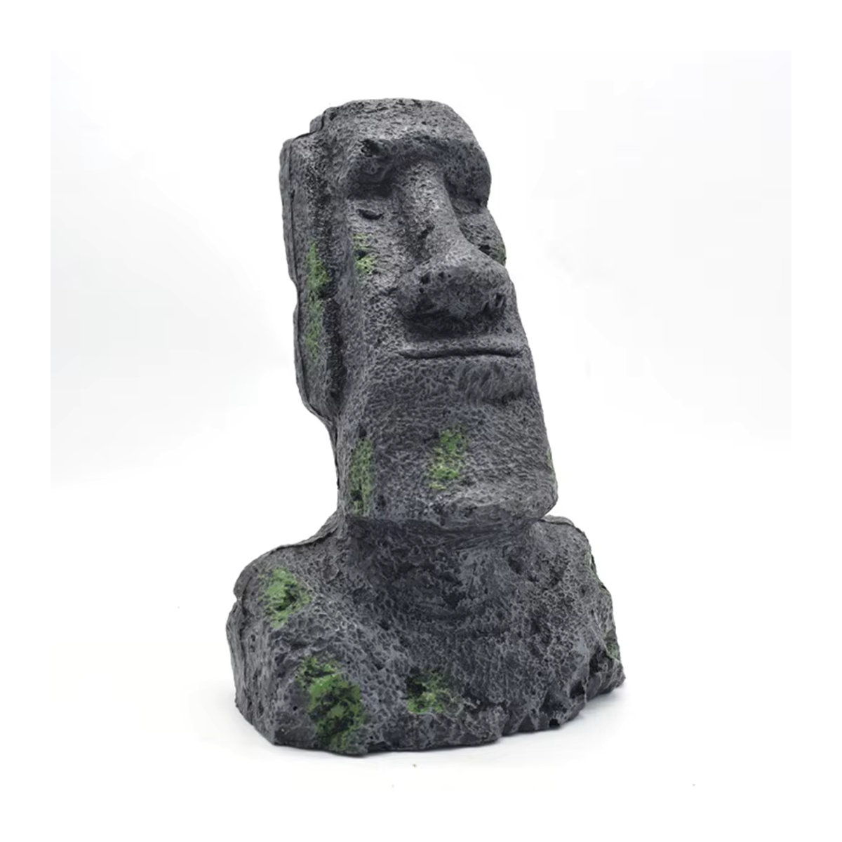 Otmagelu Oster Insel Stein Statue aus Kunstharz in Grau für Aquarium, Terrarium und Reptilienbecken, B/T/H: 12,9 x 5,5 x 5,5 cm - Bild 5
