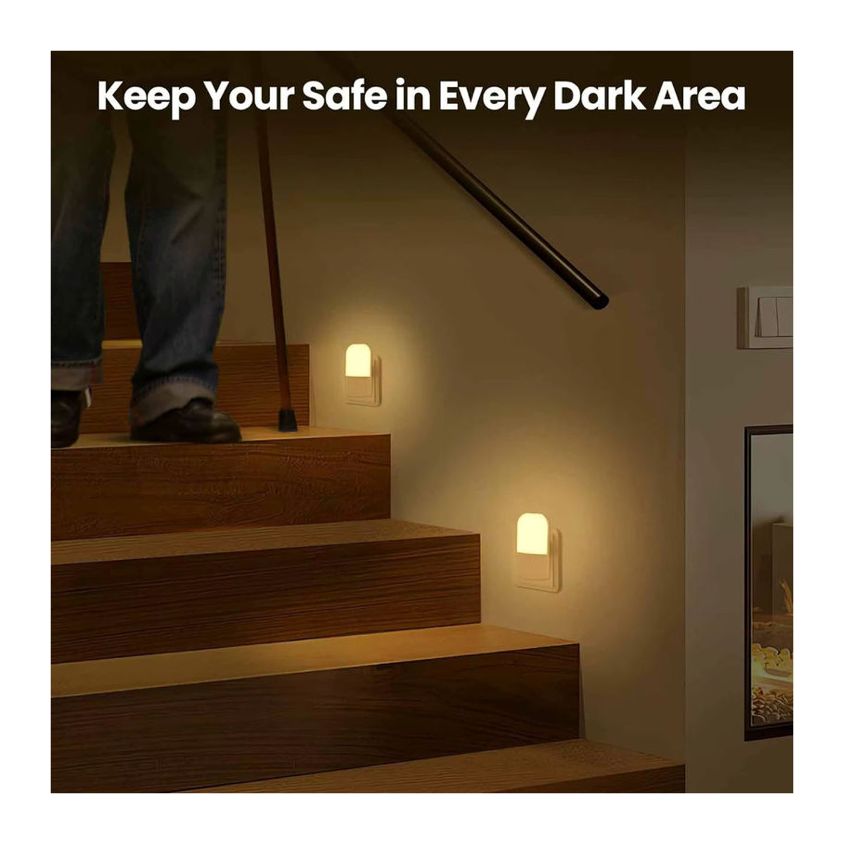 Ouelico Dämmerungssensor Nachtlicht mit 3 Helligkeitsstufen, dimmbare Nachttischlampe für dein Schlafzimmer, minimalistisches Design - Bild 4