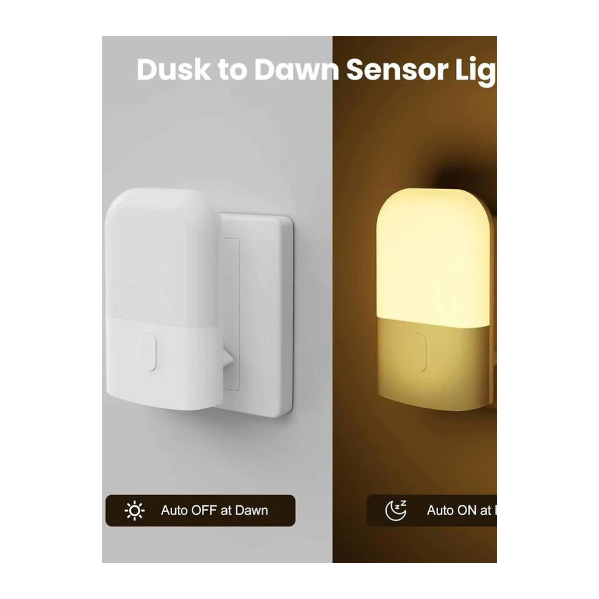 Ouelico Dämmerungssensor Nachtlicht mit 3 Helligkeitsstufen, dimmbare Nachttischlampe für dein Schlafzimmer, minimalistisches Design - Bild 7